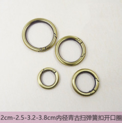 上質な金属の弾力的な口の輪の青古は銅色の空気を掃いてスプリングを包みます。