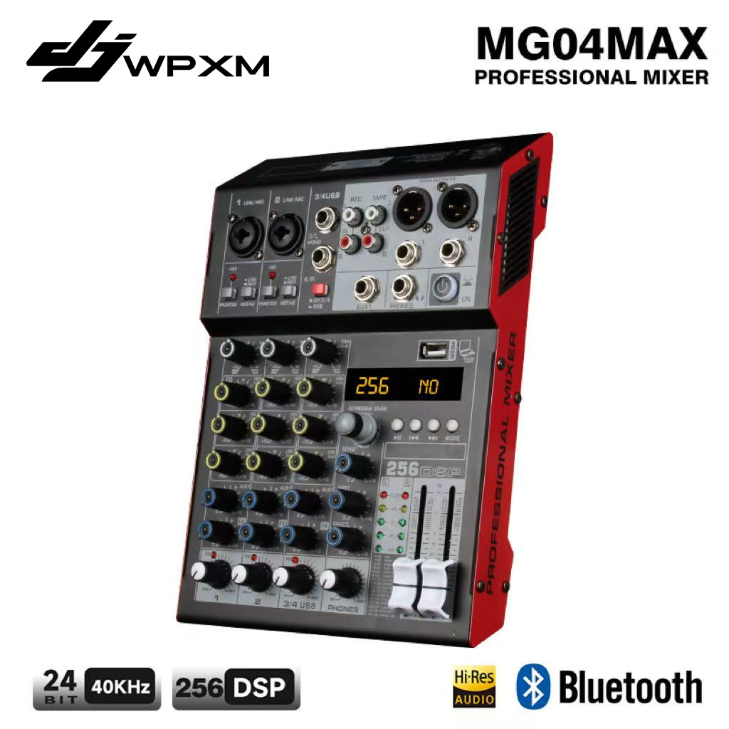 Consola Mezcladora de Audio de 4/6 Canales con Efecto DSP y 48V para Conferencias y Escenarios image 7