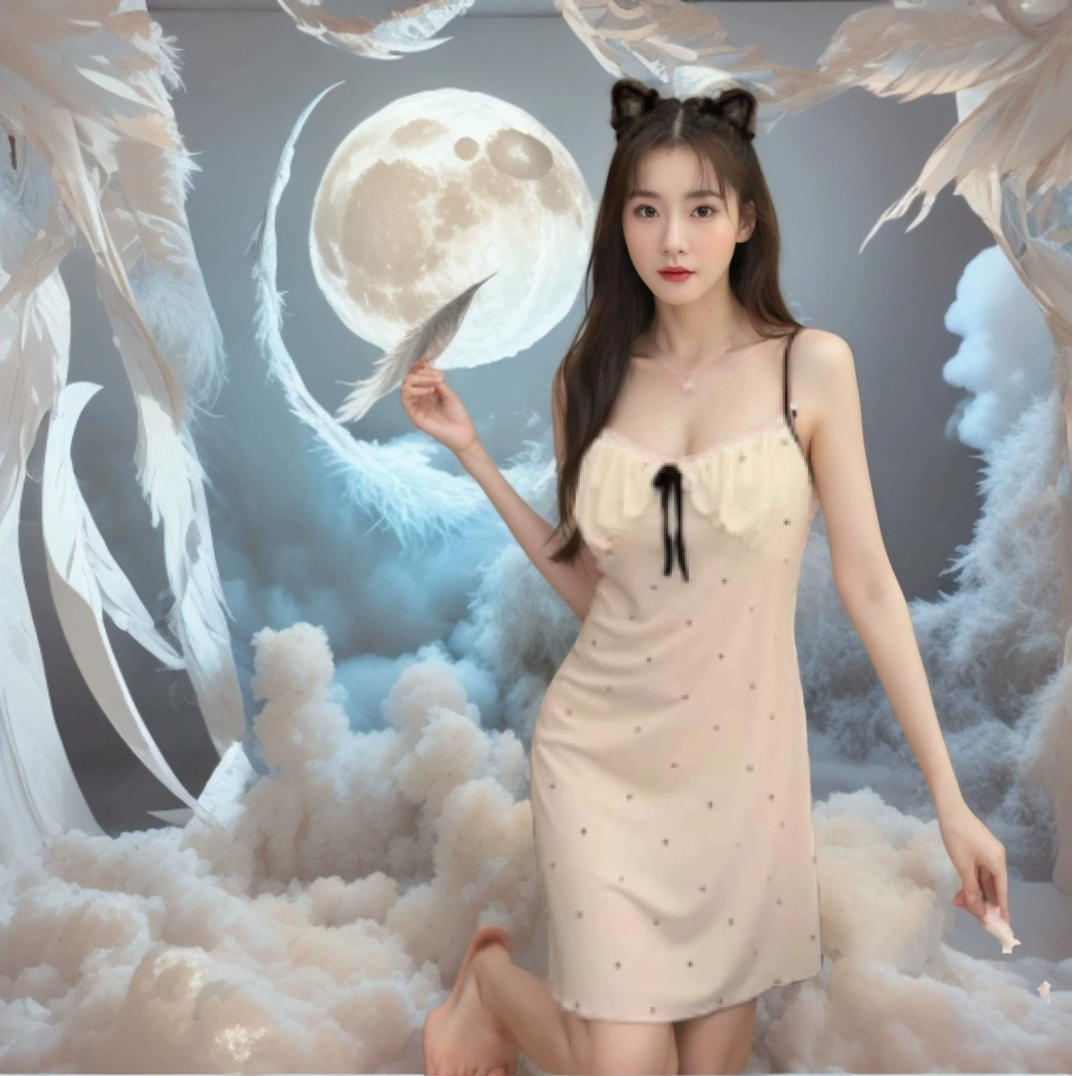 Сексуальная пижама большого размера женщина летом с нагрудным ковриком прохладная ночная рубашка с принтом