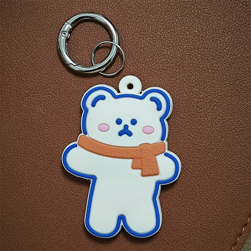 흰색 스카프 곰