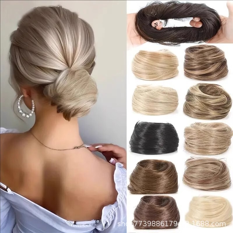 Low Bun Wig Hair Tie Bun Ancient Style Wig Bun Fluffy Hair Accessory