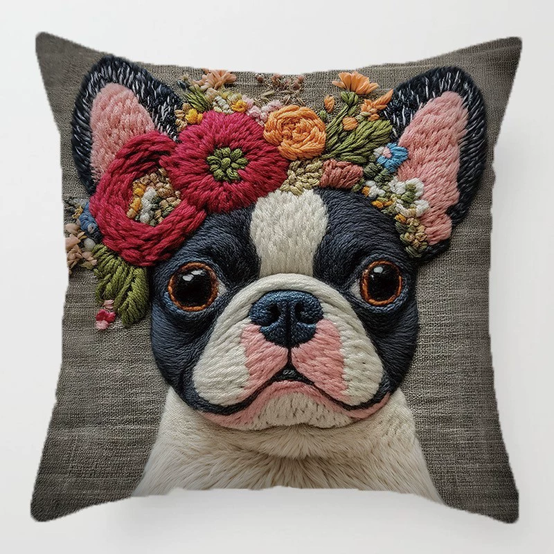 Pillow, plush pillowcase, cute sofa with animals, (Cross-border trading)