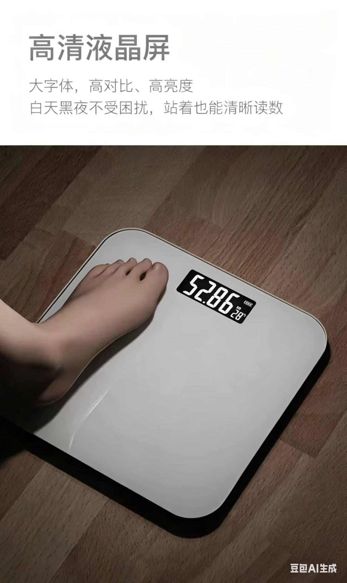 Rechargeable Electronic Weight Scale Accurate Digital Bathroom Scale Smart Health Body Scale for Adults Women Dormitory