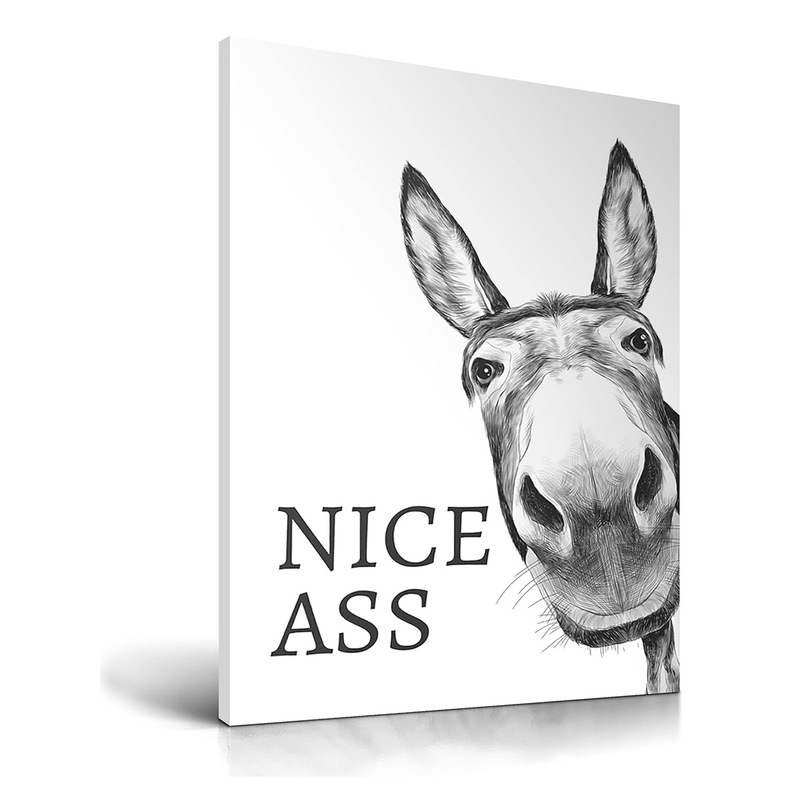 Cross Border Abstract Black and White Donkey Wall Decoration Poster Picture Canvas Painting Wall Art Room Home Decoration