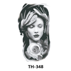 New Cross-border Factory Wholesale Black Tattoo Sticker Personal Style Black and White Sticker Fox Single Product Trendy Tattoo Sticker