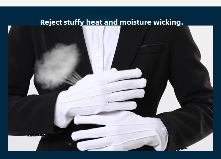 Three-tendon Etiquette Black and White Gloves Men and Women Short Thin Breathable Spring and Summer Review Performance Security Driving Concierge_voghion.com