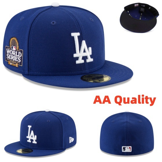 Sombreros de béisbol SOX completamente cerrados y no ajustables transfronterizos, a hombres y mujeres les gusta usar sombreros de ala plana de los Dodgers