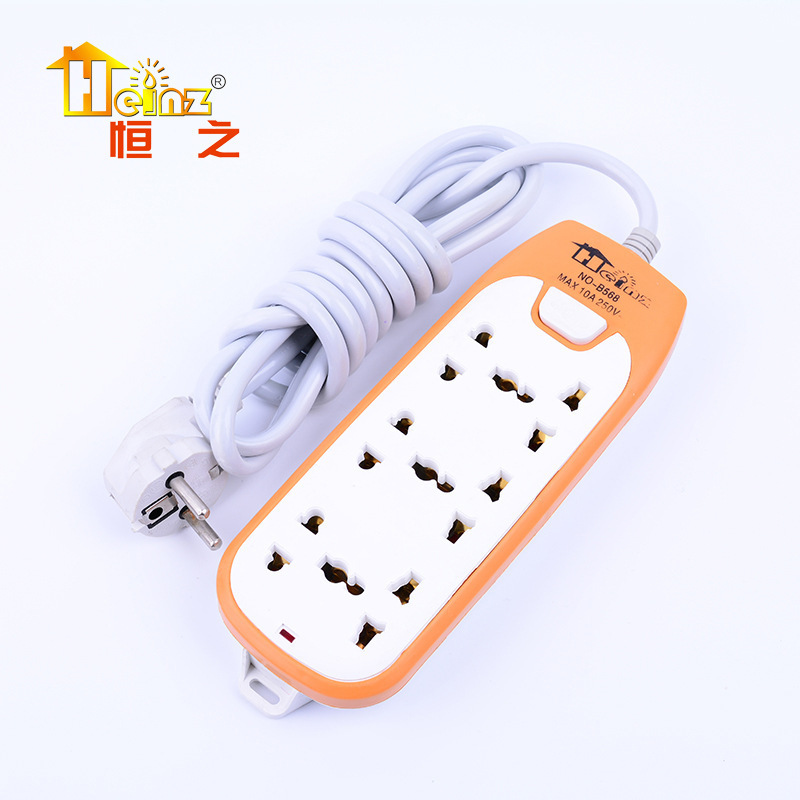 Color brillante lámpara de cinta interruptor de alimentación inalámbrica remolque móvil multi-posición conector eléctrico toma de corriente comercial principal