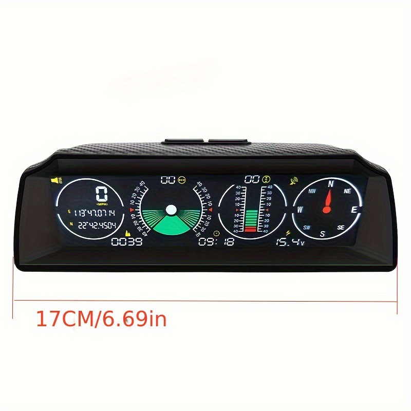 Cross-Border Vehicle-Mounted Hud Head-Up Display Universal Gps Speedometer Off-Road Altitude Compass High-Precision Level Meter