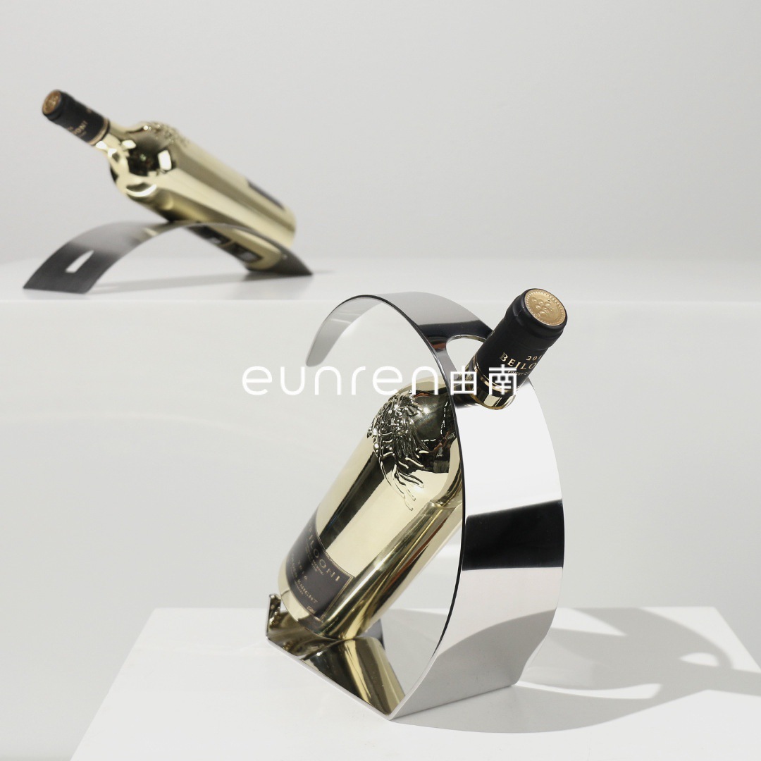 Modern Stainless Steel Wine Rack Creative Wine Bottle Rack Bar Home Furnishings Sample Room Soft Decorations