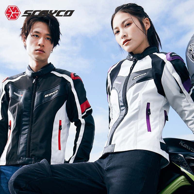 Unisex Spring/Summer Motorcycle Riding Apparel Breathable Ventilated Shock Proof Wear Resistant Slim Fit Motorcycle Racing Suit Couple Style_voghion.com