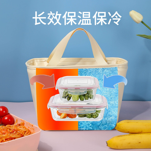New large capacity pu insulation bag waterproof insulation aluminum foil portable lunch box bag lunch bag lunch bag wholesale