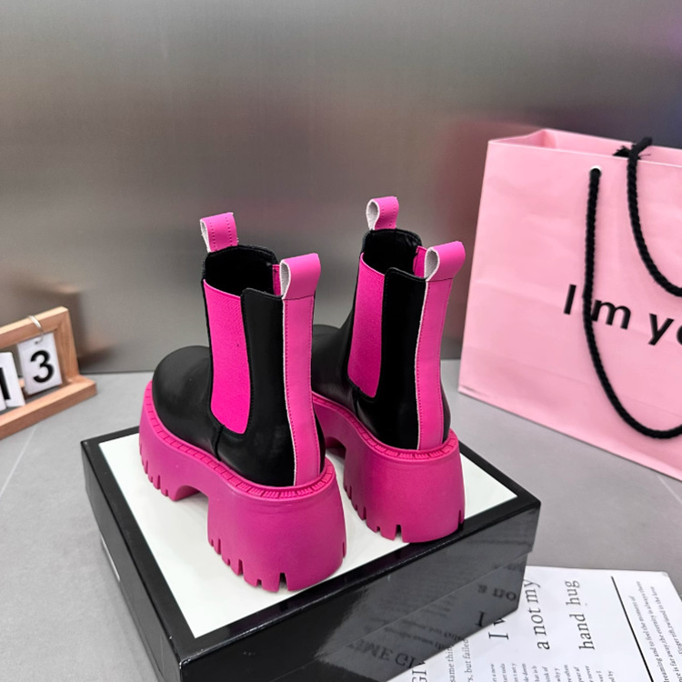 Stivaletti martin donna plateau in pelle verniciata colorati_voghion.com
