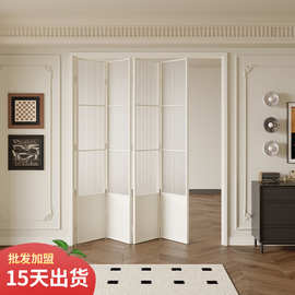法式复古铝合金折叠门无地轨客厅阳台卫生间厨房开放式玻璃折叠门