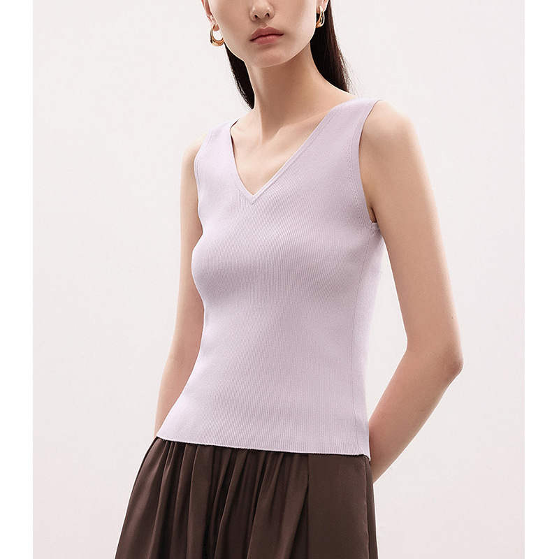 【Lang* Order】2026 Summer New Simple Versatile Reversible Tank Top Women's Slim Fit Knitwear