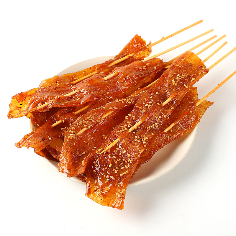 66g Dàyǔ Traditional Spicy Beef Jerky, Sweet Chili Bean Skin, Hot Chili Snack, Spicy Childhood Nostalgia Snack, 10 Bags/ Medium Pack