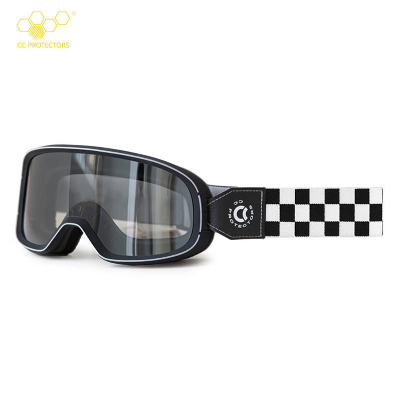 CC Knight gafas motocicleta HD gafas de visión simple retro gafas motocicleta al aire libre hombres y mujeres anti-niebla