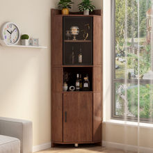 角柜墙角柜三角形实木边角转角置物柜靠墙厨房卧室玻客厅玻璃酒柜