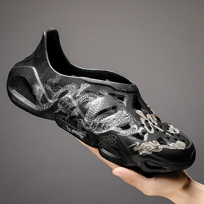 Обувь с кокосовыми дырками, мужские летние дышащие Нескользящие износостойкие сандалии, национальная Мода, спортивные пляжные сандалии для отдыха, верхняя одежда