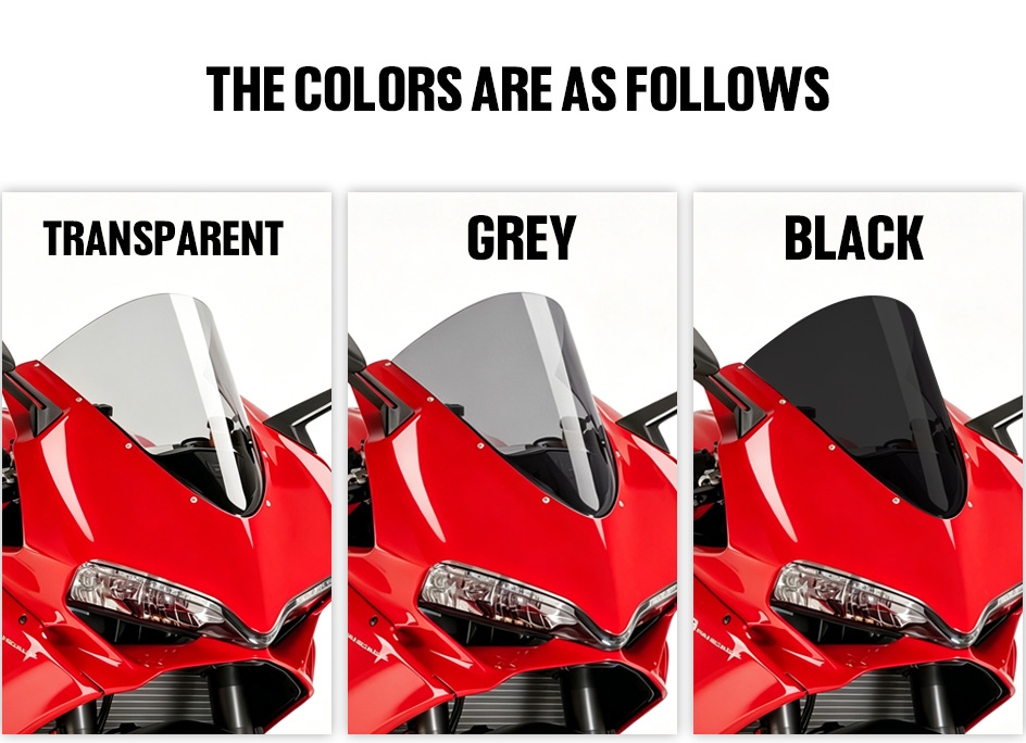 Suitable for Ducati 959 Heightened Windshield, 1299 Modified Racing Windshield, 15-19+