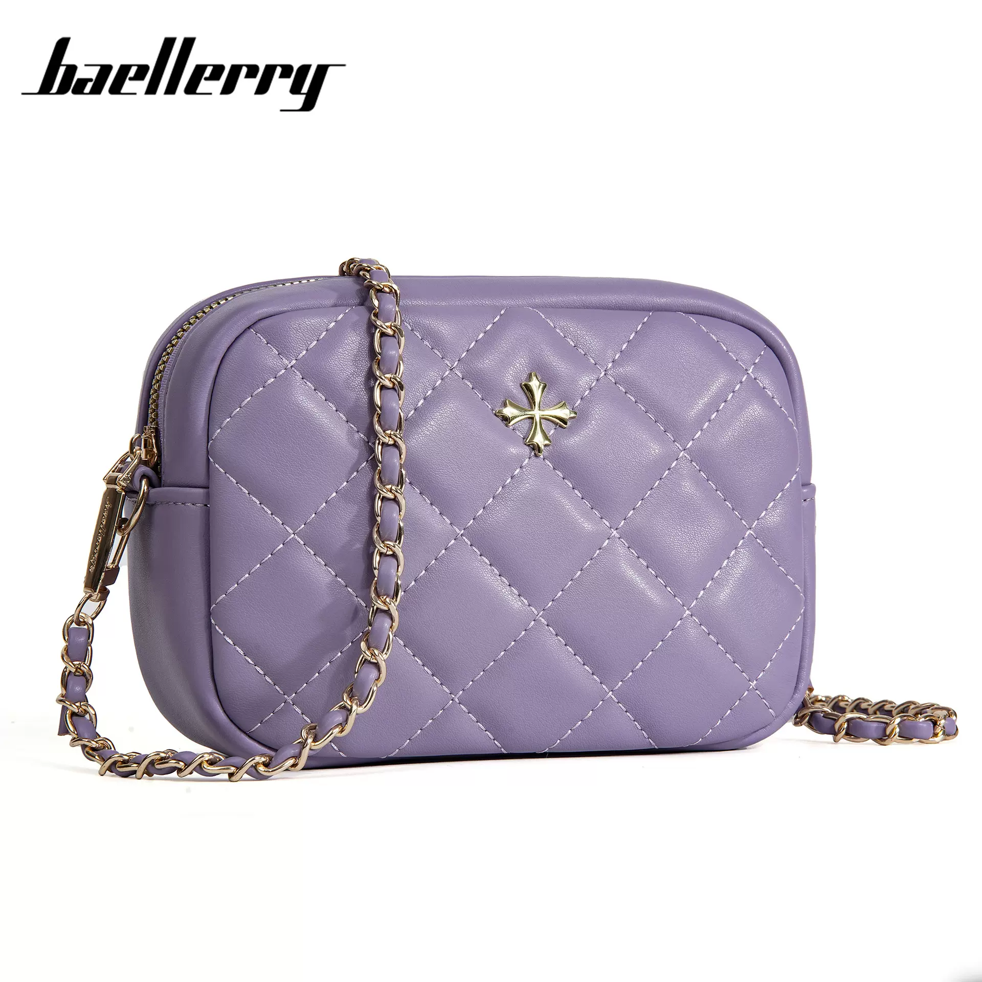 新款女士包袋 baellerry时尚绗缝菱格大容量单肩包迷你小香风挎包