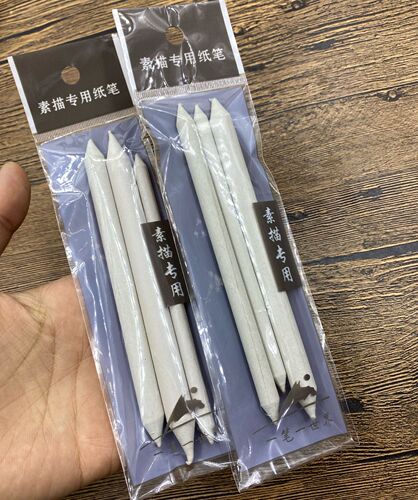 3 pieces of 6-pack paper erasing pens art highlight sketch white paper pen erasing set rice paper correction pen smear painting tool
