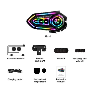 Cross-Border Foreign Trade Helmet Bluetooth Motorcycle Helmet Headset - v18pro-hard-wheat