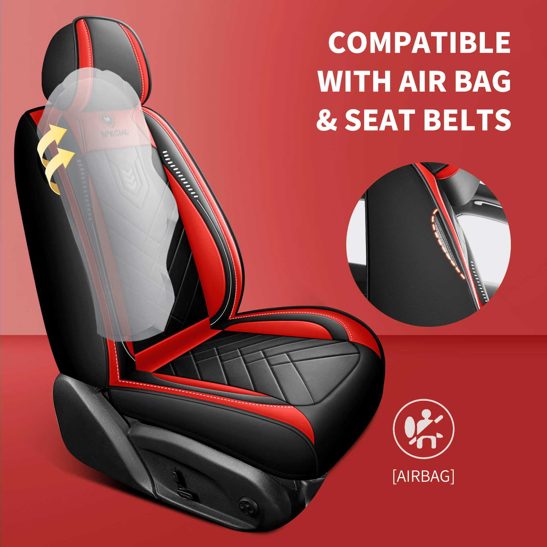 Cross-Border Foreign Trade Car Seat Cushions, Universal for All Seasons, Five-Seater Single Seat Cushion, Full Leather Surround, Factory Wholesale and Dropshipping