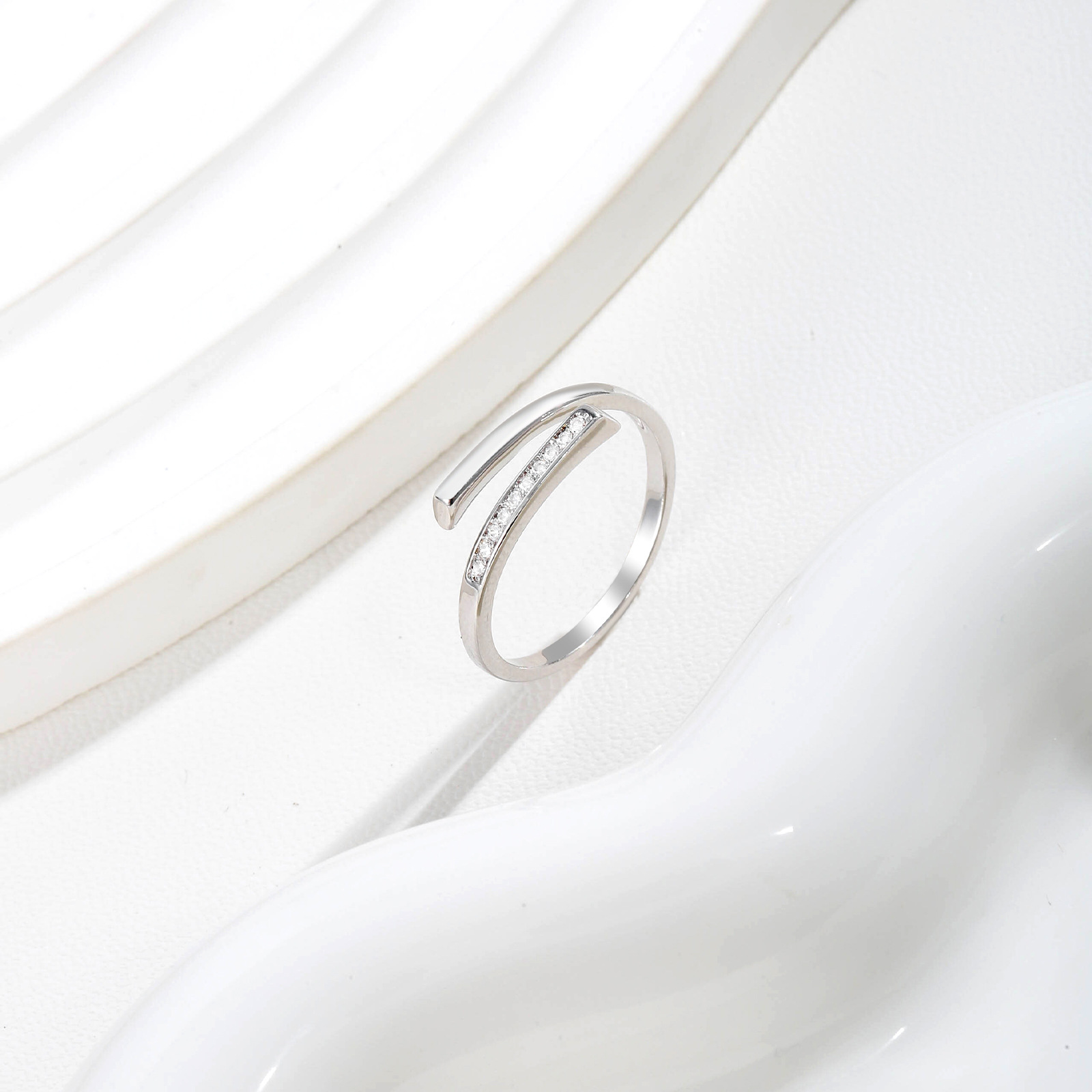 French Retro Frnch Minimalist Dsign Adjustabl Opn Ring, Lgant For Womn, Nich High-nd Light Luxury Indx Fingr Ring_voghion.com