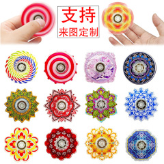 アマゾンの新しい青花磁器の落書きのアイデアの指先のジャイロのカラーの小さいジャイロはおもちゃの小さいプレゼントの卸売りを解凍します。