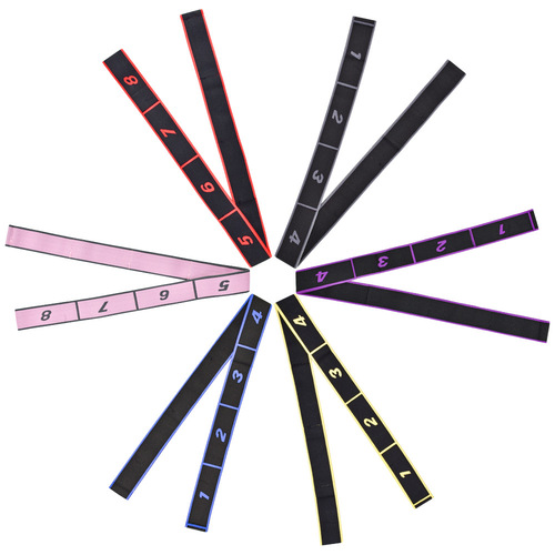 Yoga elastic band, dance-specific resistance band, stretch band, pull band, children's Latin dance segmented 8-frame stretch band