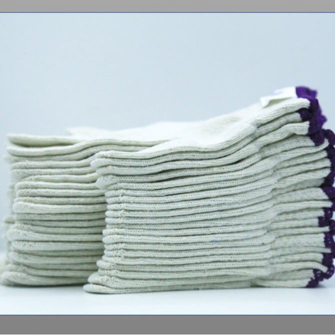 Dengsheng guantes de protección laboral guantes de un solo hilo de 1101 hilos de trabajo guantes de hilo de algodón blanco de trabajo de los hombres