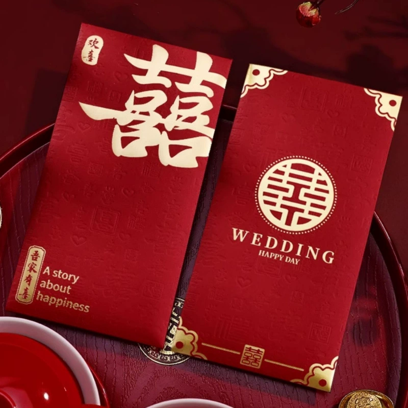 Свадебные принадлежности, креативный красный конверт, жесткий стиль, блокирующий дверь, свадебный красный конверт на тысячу юаней, свадебный мини-красный конверт на сто юаней