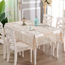 北欧轻奢桌布绒面镂空西餐桌布蕾丝花边茶几台布跨境桌布现货批发