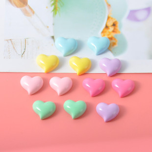 Glossy Heart Peach Heart Resin Accessories Cream Glue Handmade Materials Water Cup Storage Box Headdress Hair Accessories Accessories