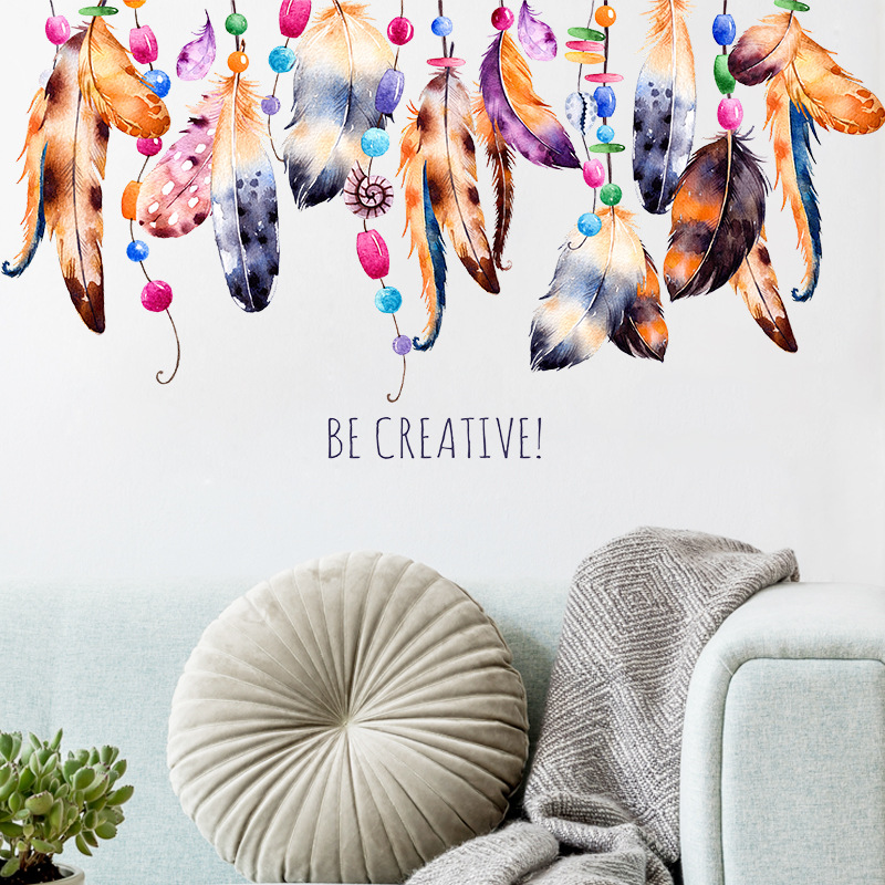New Fashion Ethnic Style Feather Wall Stickers display picture 7