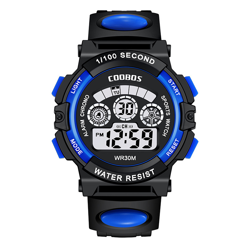 Cool Baoshi children's watch multi-functional colorful light waterproof student electronic watch in stock 0119