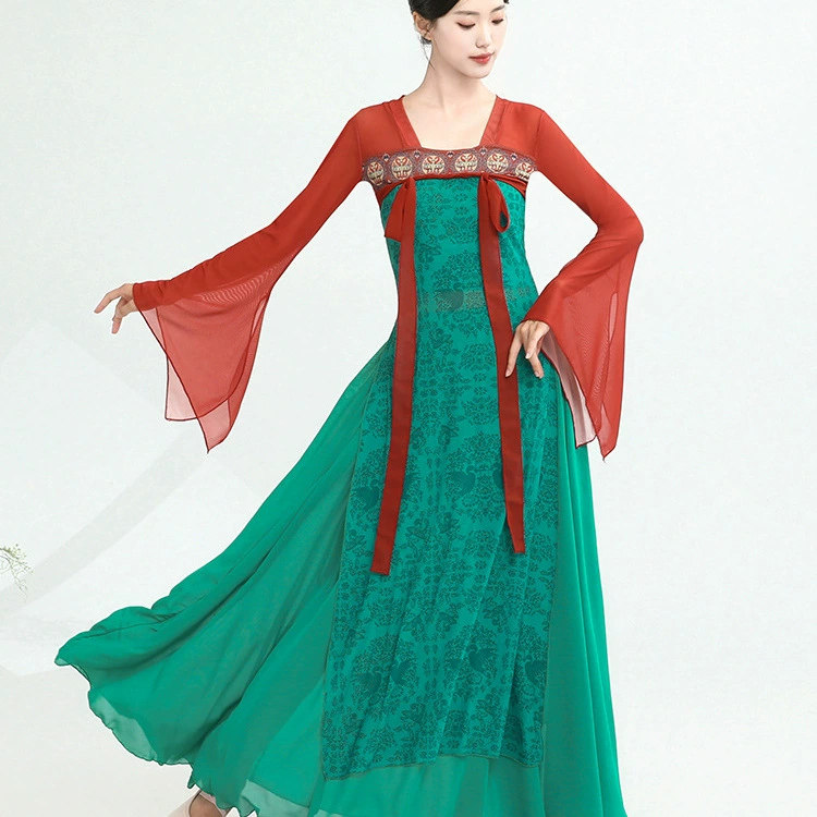 Классический танцевальный костюм Элегантная женская нагрудная юбка Хань Тан Ци