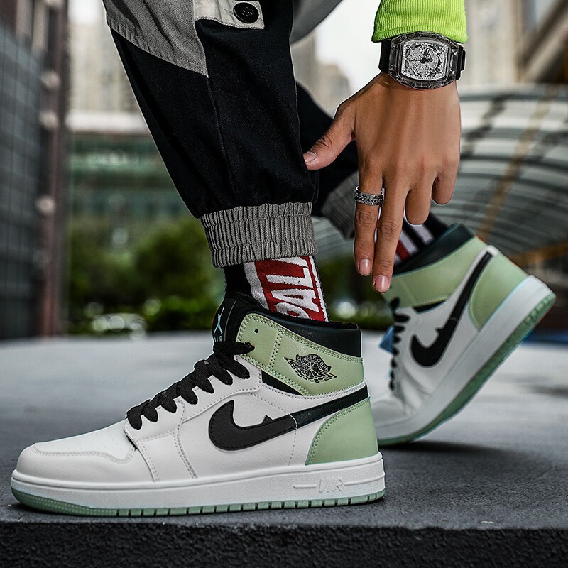 Putian Aj Men's High-Top Air Force One Sneakers Winter Fleece-Lined Warm Student Children's Cotton Shoes Aj1 Basketball Shoes