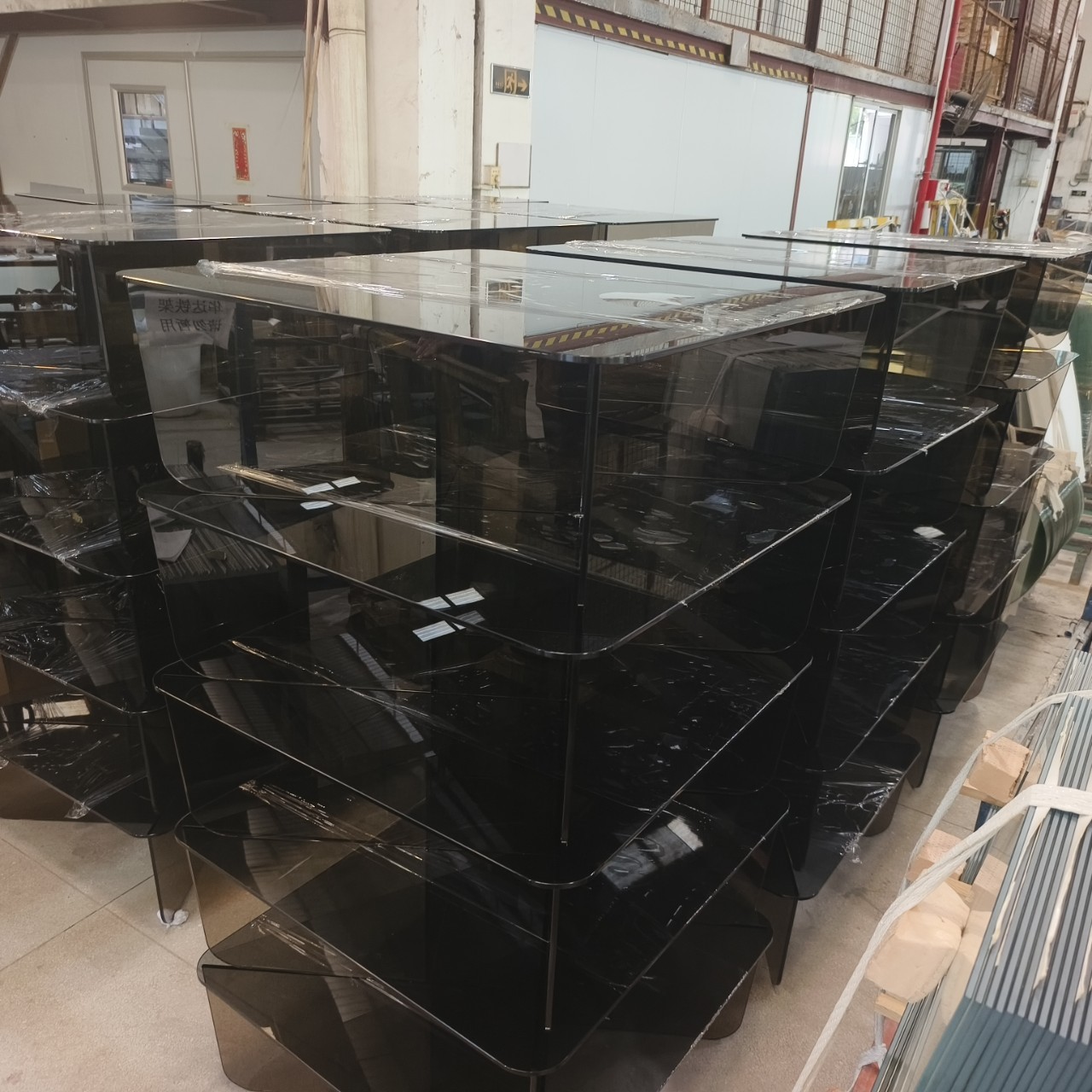 灰玻茶几简约轻奢高级感现代创意网红透明简约客厅沙发茶几定 制