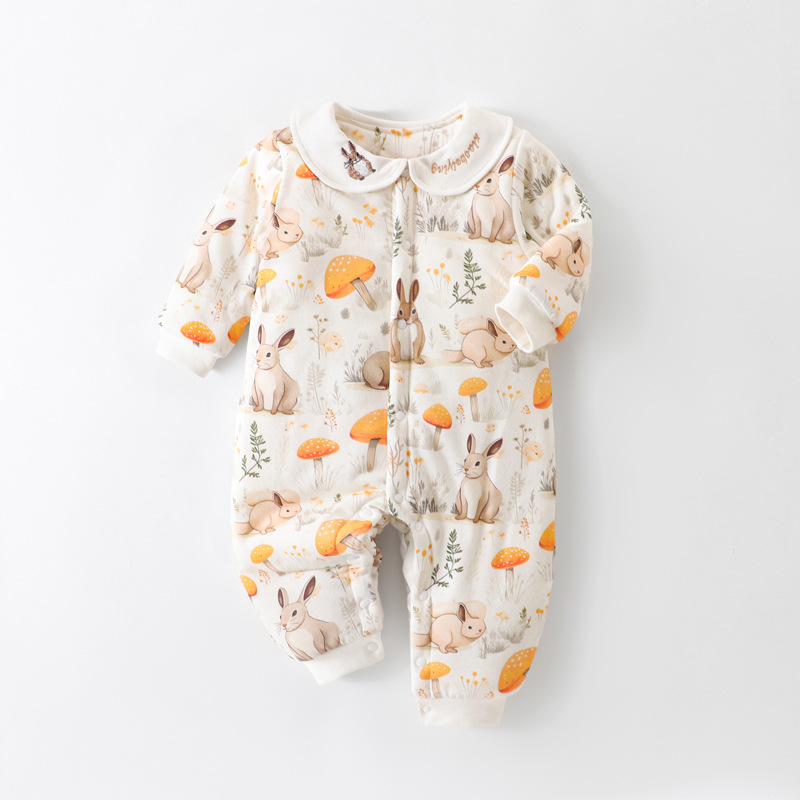 면화 패딩 점프 수트  는 120G 뼈없는 클래스에 가을과 겨울을위한 등산 세트  면 따뜻한 점프 수트