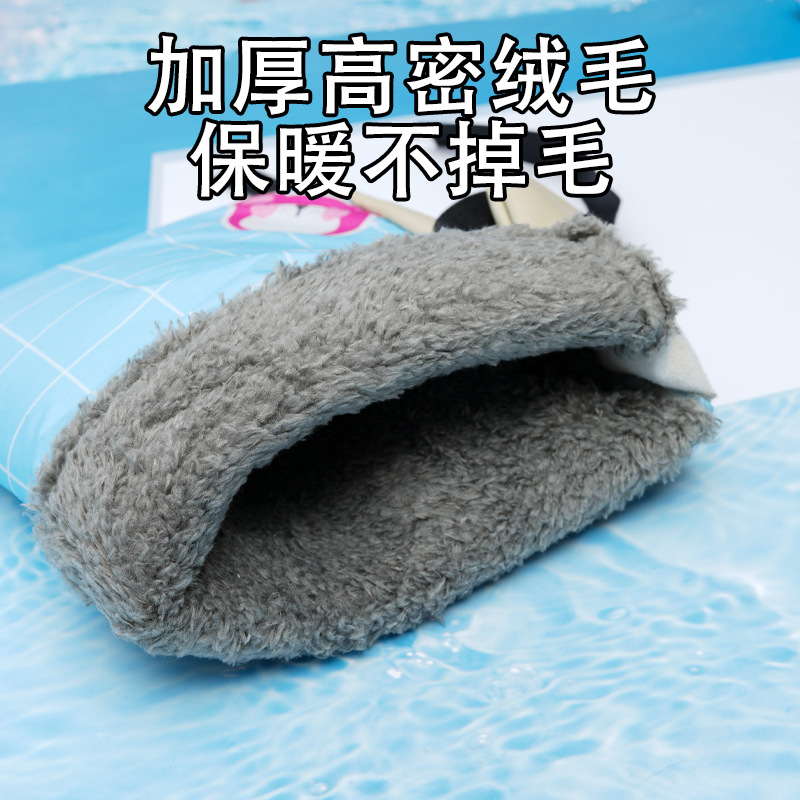 Guantes de coche eléctrico a prueba de viento de invierno forrado de lana gruesa caliente impermeable a prueba de viento motocicleta batería coche bicicleta manija cubierta