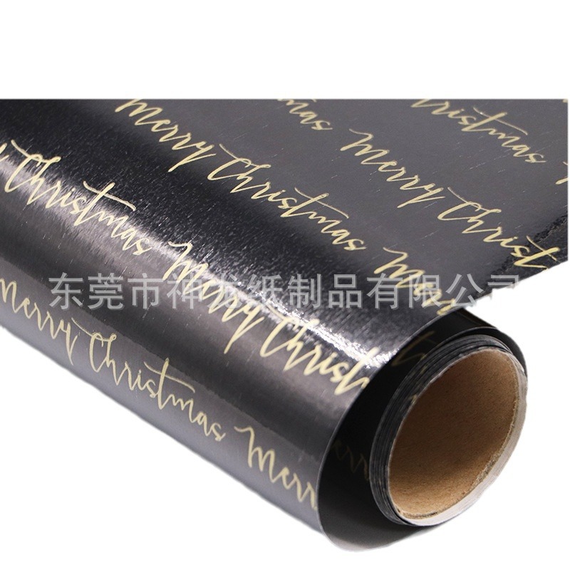 Papel de copia negro Logotipo de oro impresión ropa zapatos embalaje de regalo papel de seda 17g Personalización de papel de pera