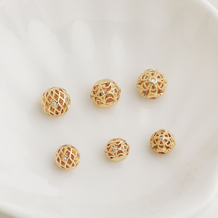 14K����ɫ�ʯ�����U���� ���佑�����\�鴮�龎�K���� diy�Ʒ