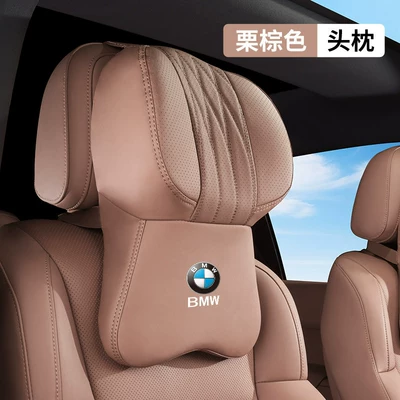 Headrest — Bmw Car Pillows, Neck Pillows, New 5 - bmw-aviation-grade-headrest-chestnut-brown-1-pack