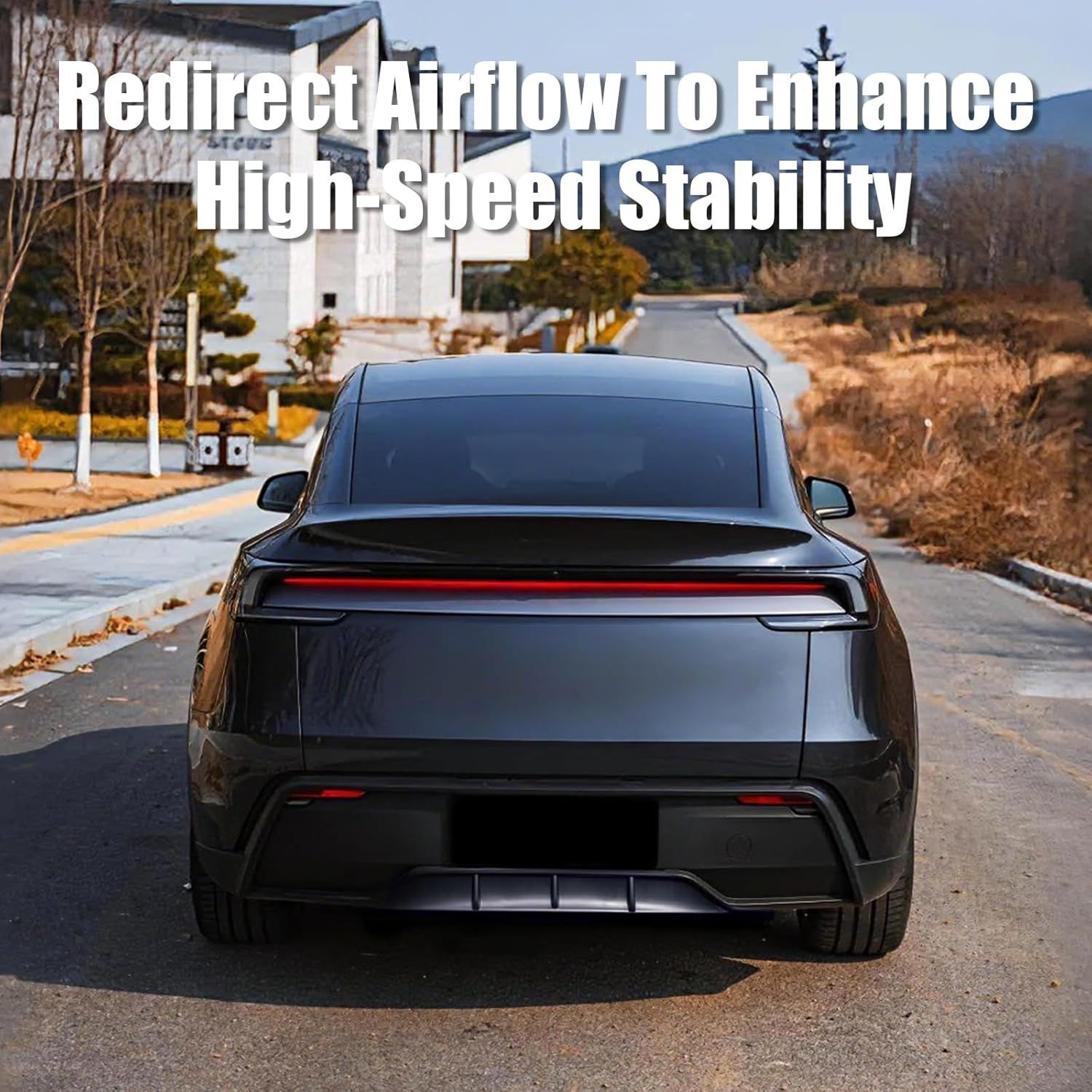 Suitable for Tesla Model 25 updated Y rear spoiler, new Model Y rear lip surround, rear bumper air knife decoration