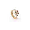 Small design advanced zirconium, fashionable adjustable ring with stone, high-quality style, on index finger
