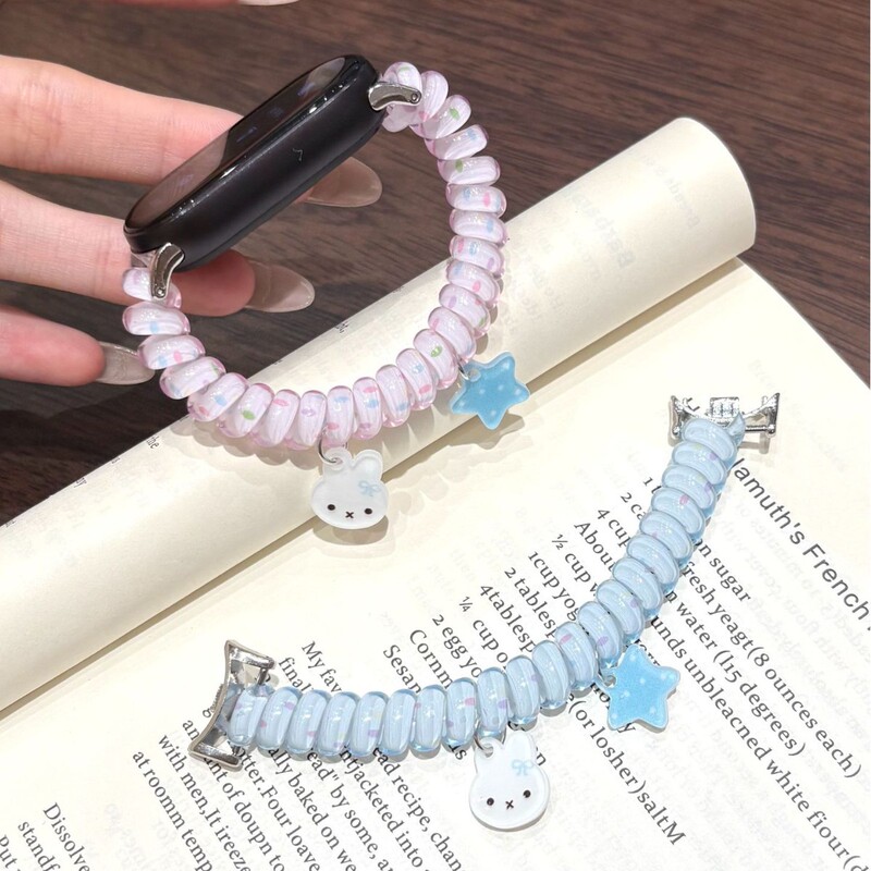 Suitable for Xiaomi 8/9pro bracelet fit4 Huawei GT5 watch strap Apple iwatchS10 polka dot star rabbit Suitable for Xiaomi 8/9pro bracelet fit4 Huawei GT5 watch strap Apple iwatchS10 polka dot star rabbit