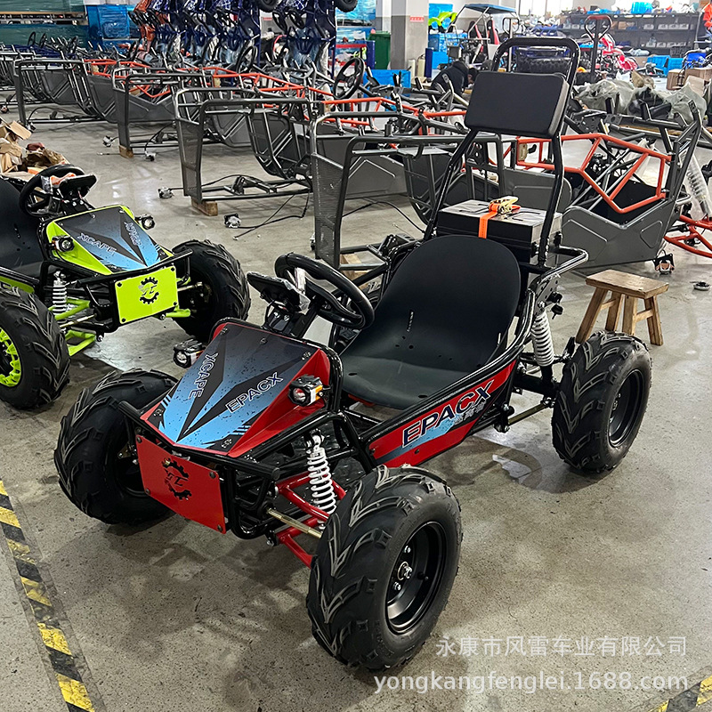 Kart Eléctrico Todoterreno de Acero con Función de Derrape para Entretenimiento al Aire Libre