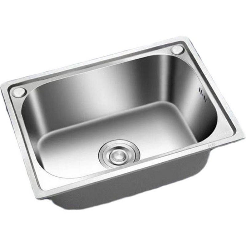 Lavabo de cocina individual 304 acero inoxidable integrado engrosamiento de agua hogar grande lavabo fregadero fregadero fábrica al por mayor